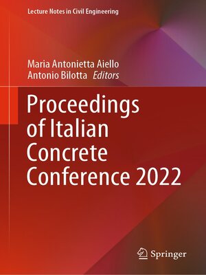 cover image of Proceedings of Italian Concrete Conference 2022